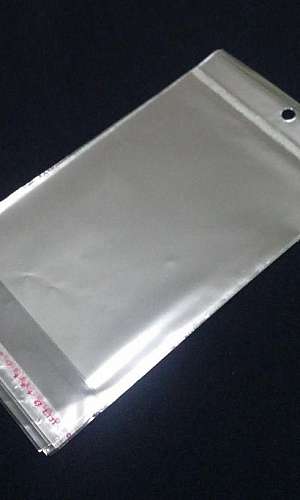 Saco adesivado com furo Saco adesivado com furo