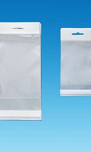 Saco adesivado com furo Saco adesivado com furo